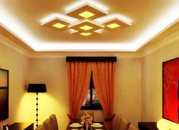 Cornices for hidden lighting - the main mood of the room